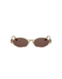 DiorPacific R1I Yellow Oval Sunglasses