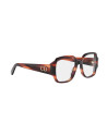 Occhiali da vista DiorGlowO S3I Red Rectangular Eyeglasses disponibili online da Ottica Ricci