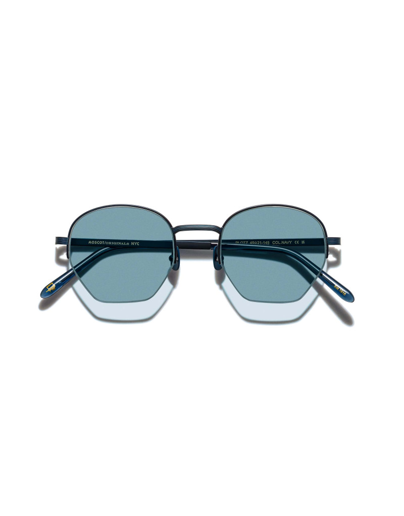 Occhiali da sole MOSCOT PLOTZ SUN navy blue lns disponibili online da Ottica Ricci